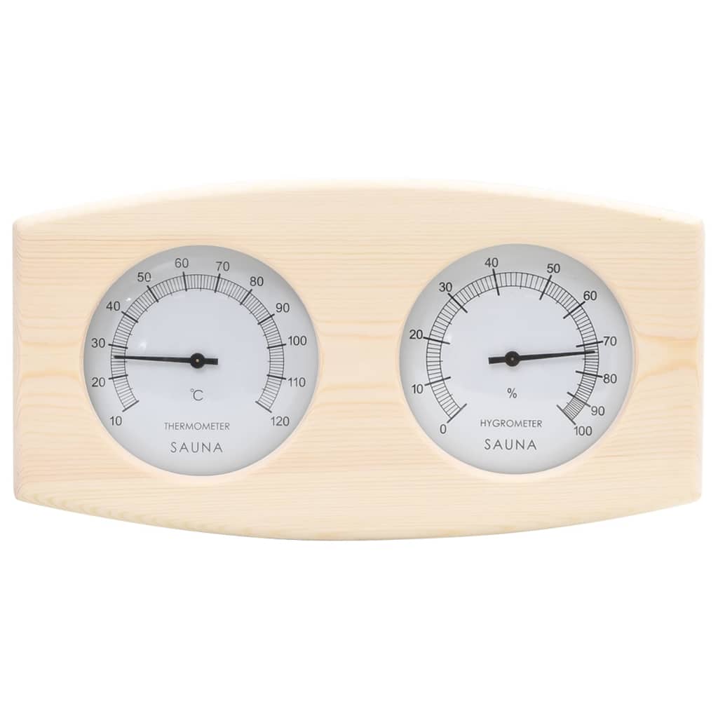 Set Timer Igrotermografo e Clessidra Sauna 2 in 1 Massello Pino 51686
