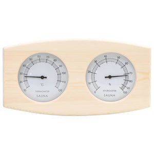 Set Timer Igrotermografo e Clessidra Sauna 2 in 1 Massello Pino 51686