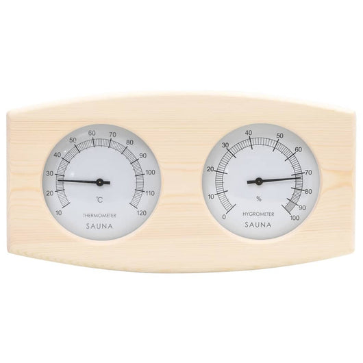 Set Timer Igrotermografo e Clessidra Sauna 2 in 1 Massello Pino 51686