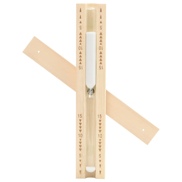 Set Timer Igrotermografo e Clessidra Sauna 2 in 1 Massello Pino 51686