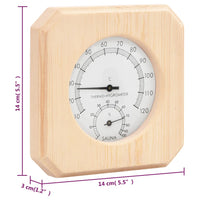Set Timer Igrotermografo e Clessidra Sauna 2 in 1 Massello Pino 51687