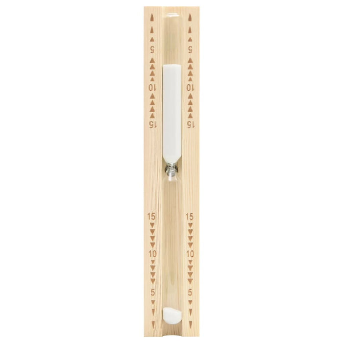 Clessidra di Sabbia per Sauna 15 Minuti Legno Massello di Pino cod mxl 49689