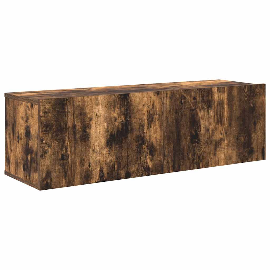 Set Mobili Porta TV 3 pz-Set di 3 Credenza per TV Rovere Fumo in Legno Multistrato 470009