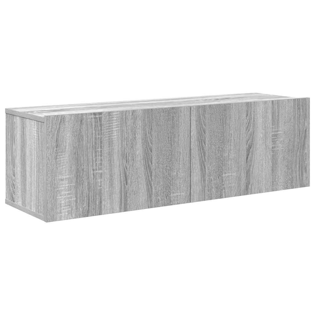 Set Mobili Porta TV 3 pz-Set di 3 Credenza per TV Grigio Sonoma in Legno Multistrato 447180