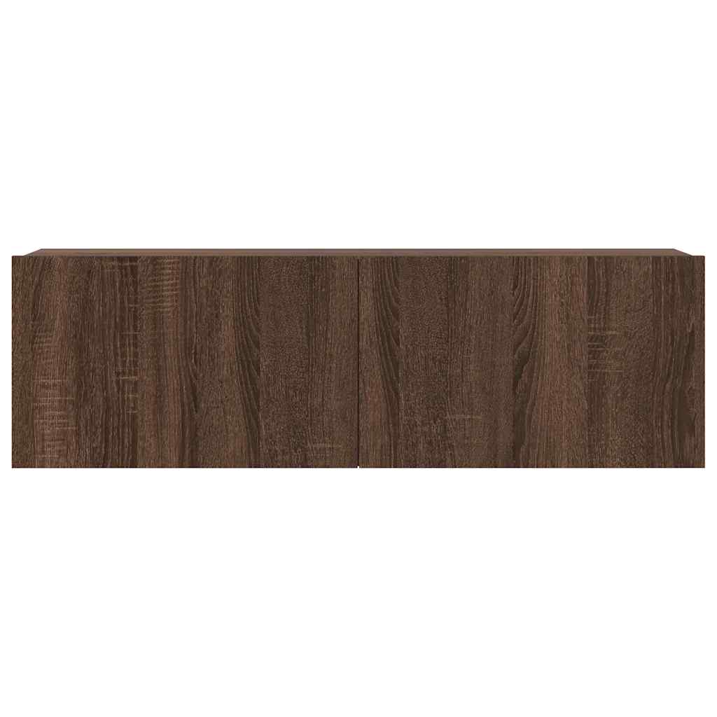 Set Mobili Porta TV 3 pz Rovere Marrone in Legno Multistrato 3120229