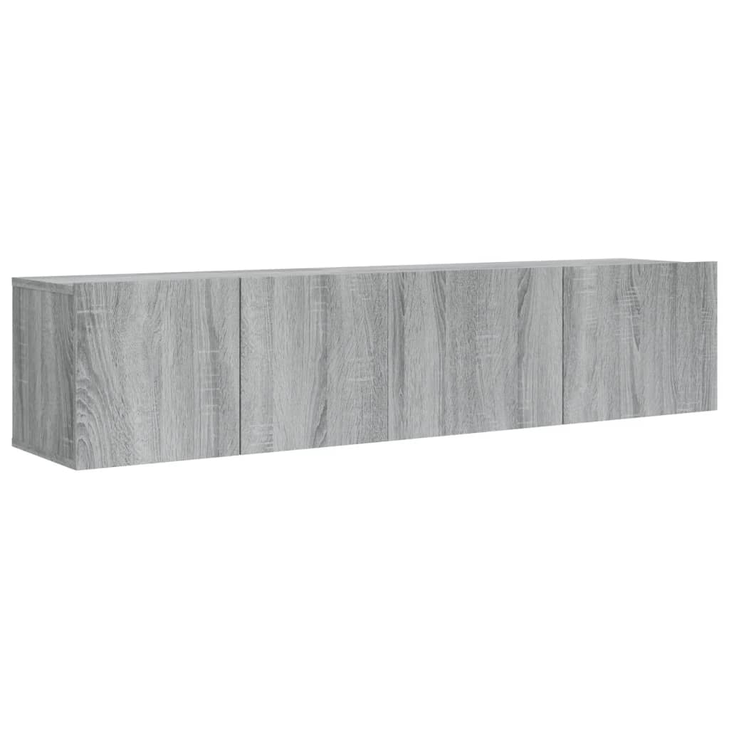 Set Mobili Porta TV 2 pz-Set di 2 Credenza per TV Grigio Sonoma in Legno Multistrato 620708