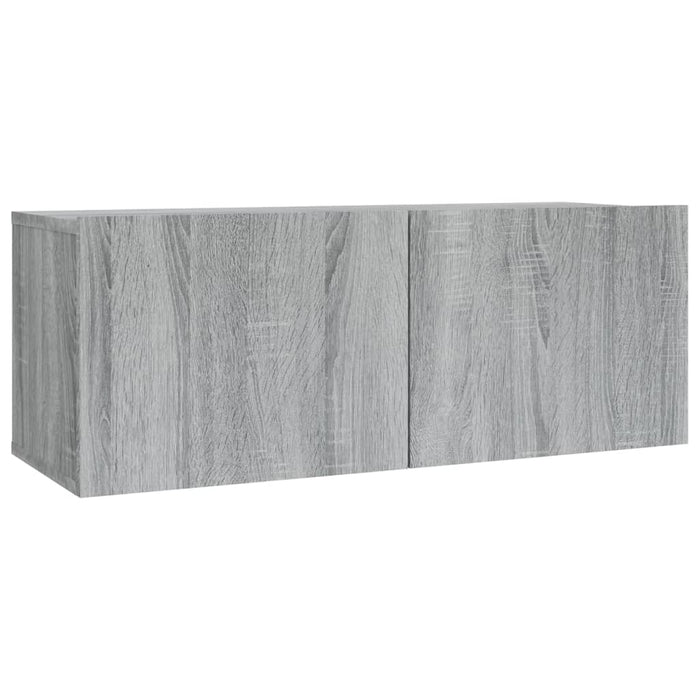 Set Mobili Porta TV 2 pz-Set di 2 Credenza per TV Grigio Sonoma in Legno Multistrato 321003