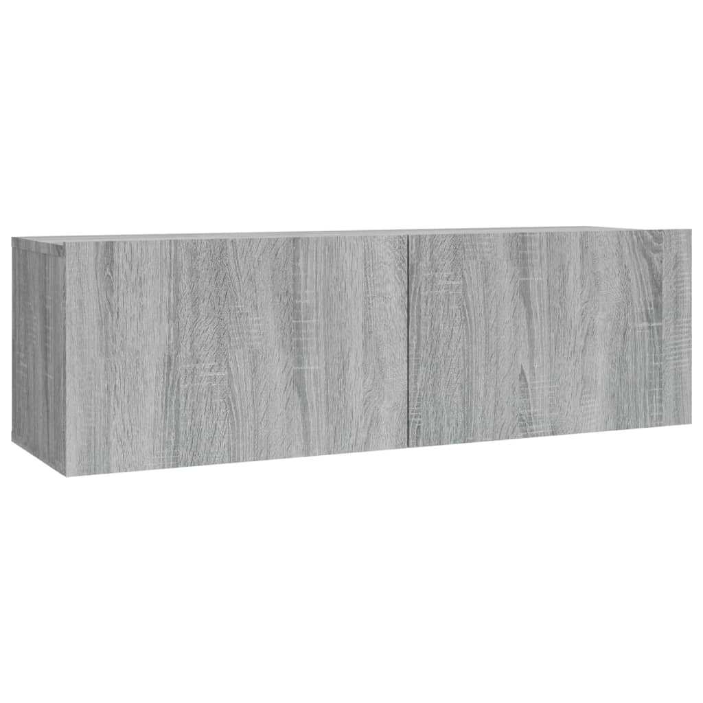 Set Mobili Porta TV 2 pz-Set di 2 Credenza per TV Grigio Sonoma in Legno Multistrato 321003