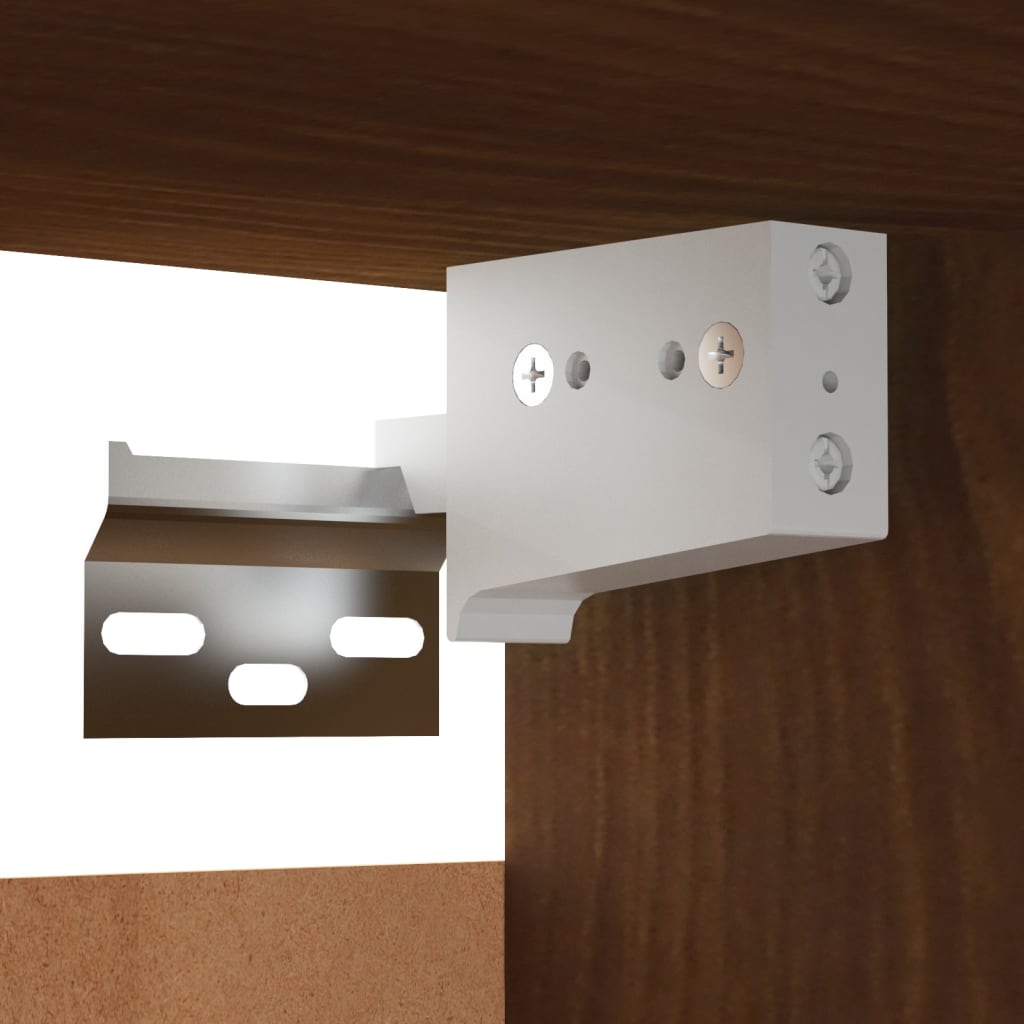 Set di Mobili TV a Parete Rovere Marrone in Legno Multistrato