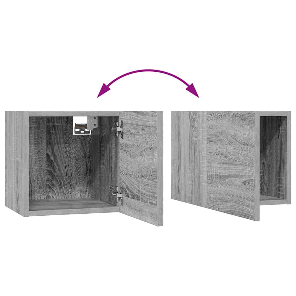 Set Mobili Porta TV 10 pz Grigio Sonoma in Legno Multistrato 3120306