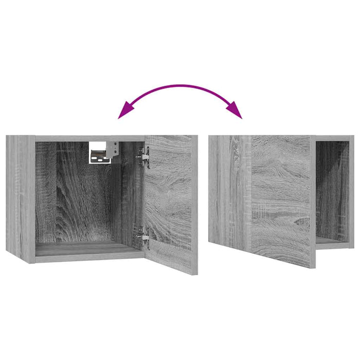 Set Mobili Porta TV 10 pz Grigio Sonoma in Legno Multistrato 3120306