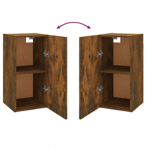 Set di Mobili Porta TV 7 pz Rovere Fumo in Legno Multistrato cod mxl 27995