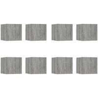 Armadietti TV a Parete 8 pz Grigio Sonoma 30,5x30x30 cm 3120324