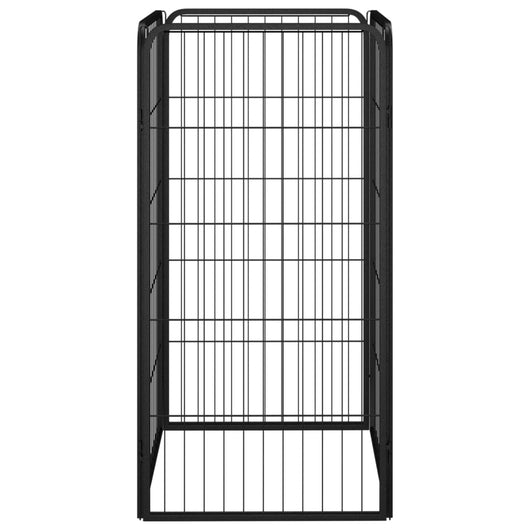 Box per cani 4 pannelli 50 x 100 cm acciaio verniciato a polvere nero 02_0043638