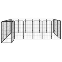 Box per cani 26 pannelli 50 x 100 cm acciaio verniciato a polvere nera 02_0043623