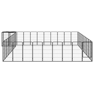 Box per cani 42 pannelli 50 x 100 cm acciaio verniciato a polvere nero 02_0043644