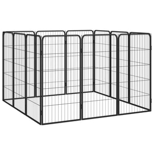 Box per cani 12 pannelli 50 x 100 cm acciaio verniciato a polvere nera 02_0043604