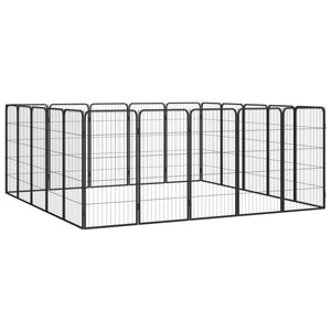 Box Cani 20 Pannelli Nero 50x100 cm Acciaio Verniciato Polvere cod mxl 44459
