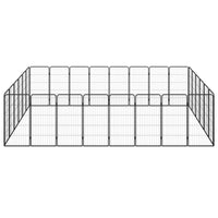 Box per cani 28 pannelli 50 x 100 cm acciaio verniciato a polvere nera 02_0043626