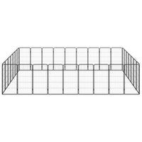 Box per cani 32 pannelli 50 x 100 cm acciaio verniciato a polvere nera 02_0043630