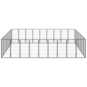 Box per cani 32 pannelli 50 x 100 cm acciaio verniciato a polvere nera 02_0043630