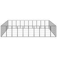 Box per cani 36 pannelli 50 x 100 cm acciaio verniciato a polvere nero 02_0043634