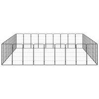 Box per cani 40 pannelli 50 x 100 cm acciaio verniciato a polvere nero 02_0043643