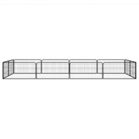 Box per cani 12 pannelli 100 x 50 cm acciaio verniciato a polvere nera 02_0043603