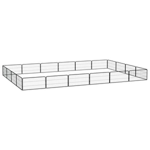 Box per cani 20 pannelli 100 x 50 cm acciaio verniciato a polvere nera 02_0043616