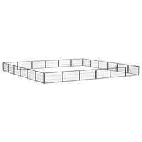 Box per cani 24 pannelli 100 x 50 cm acciaio verniciato a polvere nera 02_0043620