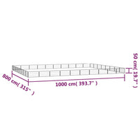 Box per cani 36 pannelli 100 x 50 cm acciaio verniciato a polvere nero 02_0043633