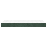 Materasso a Molle Verde Scuro 90x190x20 cm in Velluto 347711