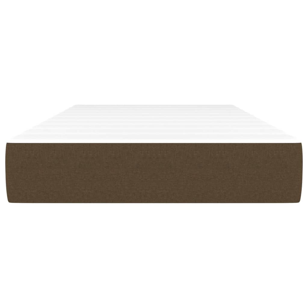 Materasso a Molle Insacchettate Marrone Scuro 90x200x20 cm