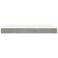 Materasso a Molle Grigio Chiaro 90x200x20 cm in Velluto 347728