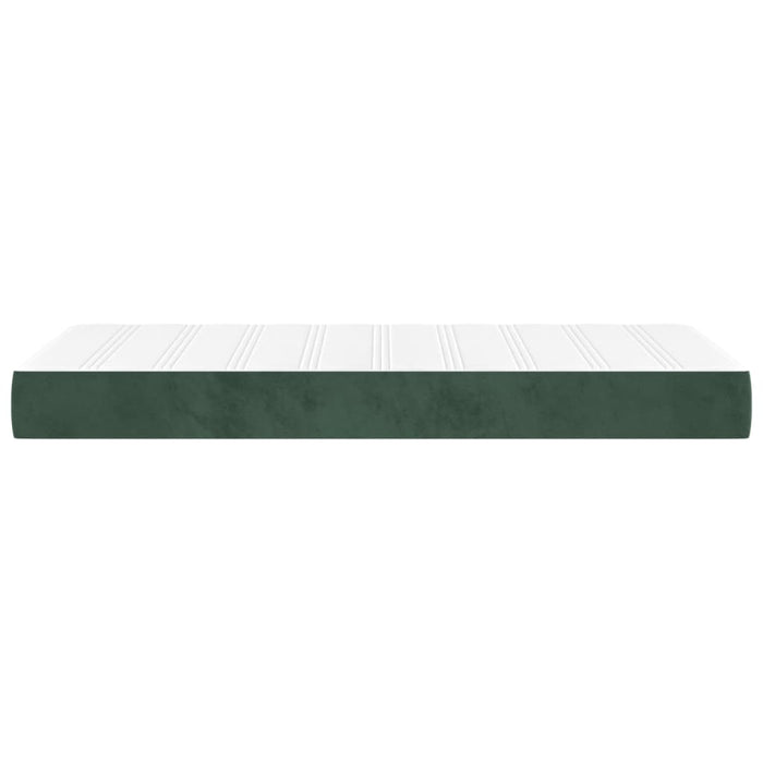 Materasso a Molle Verde Scuro 100x200x20 cm in Velluto 347751