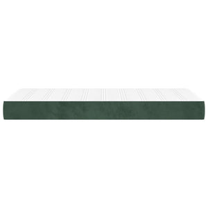 Materasso a Molle Verde Scuro 100x200x20 cm in Velluto 347751