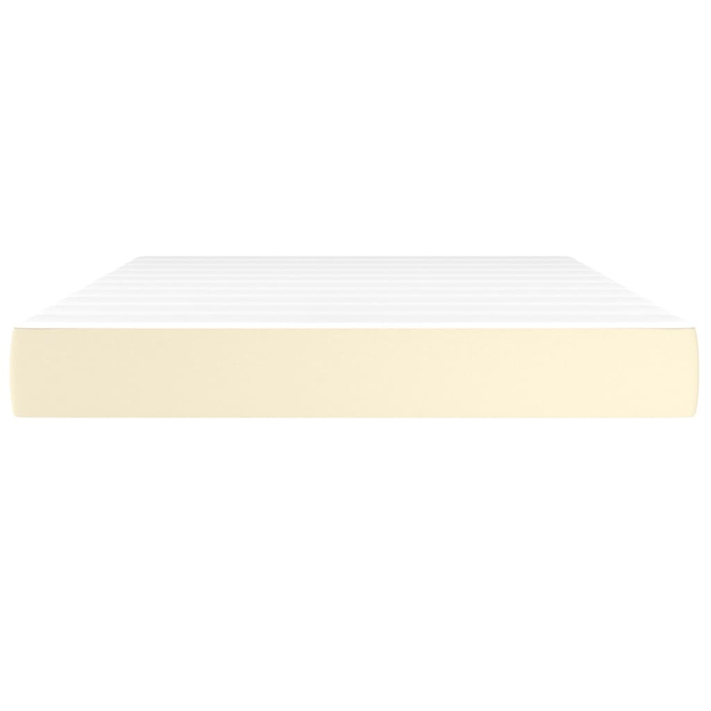 Materasso a Molle Crema 140x200x20 cm in Similpelle 347804