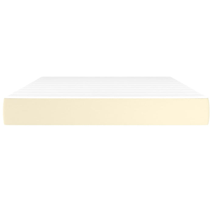 Materasso a Molle Crema 140x200x20 cm in Similpelle 347804
