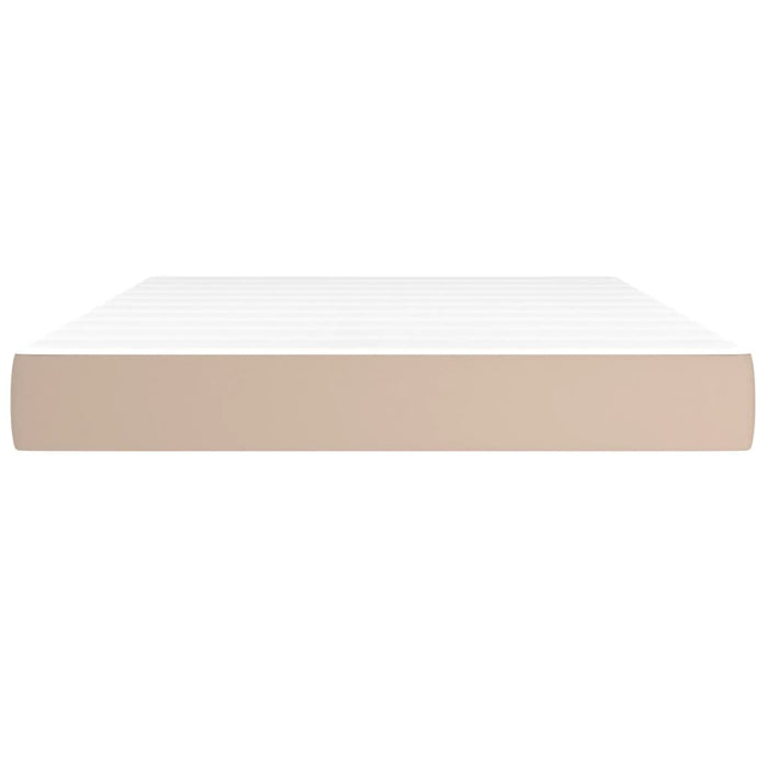 Materasso a Molle Cappuccino 140x200x20 cm in Similpelle 347807