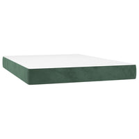 Materasso a Molle Verde Scuro 140x200x20 cm in Velluto 347811