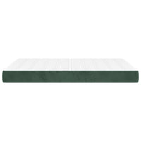 Materasso a Molle Verde Scuro 140x200x20 cm in Velluto cod mxl 49277