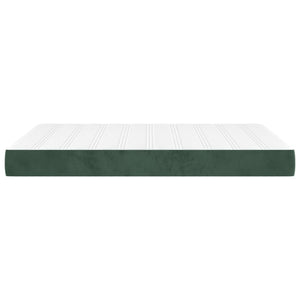 Materasso a Molle Verde Scuro 140x200x20 cm in Velluto 347811