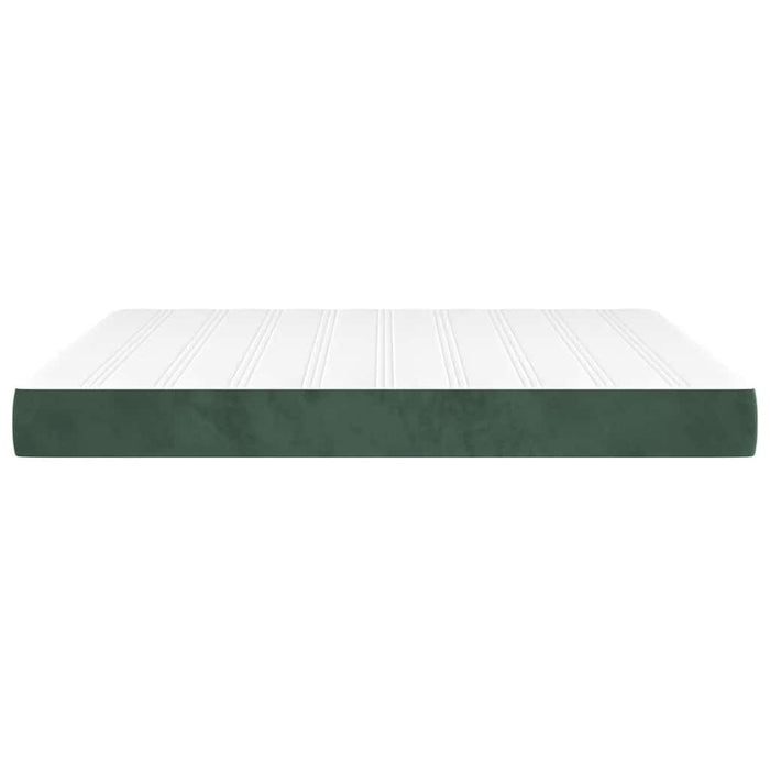 Materasso a Molle Verde Scuro 160x200x20 cm in Velluto 347831