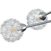 Lampada da Soffitto con Paralumi in Rete per 5 Luci LED G9 cod mxl 64247