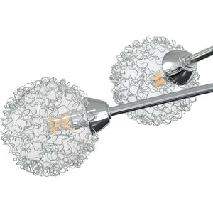 Lampada da Soffitto con Paralumi in Rete per 5 Luci LED G9 cod mxl 64247