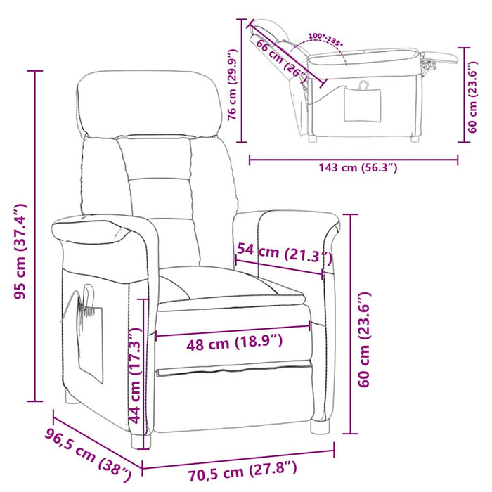 Sedia da massaggio Crema 70.5 x 96.5 x 95 cm Tessuto e metallo 348411