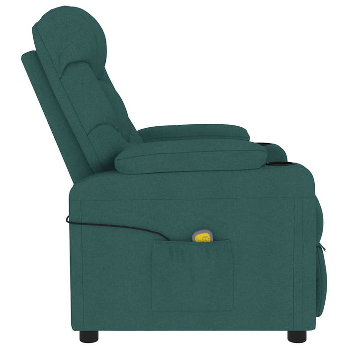 Poltrona Reclinabile in Tessuto Verde Scuro 348535