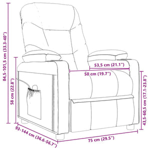 Poltrona Reclinabile in Tessuto Verde Scuro 348535