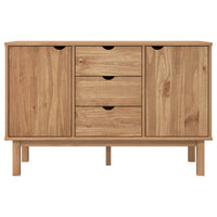 Credenza-Buffet-Armadio da cucina OTTA 113,5x43x73 cm in Legno Massello di Pino