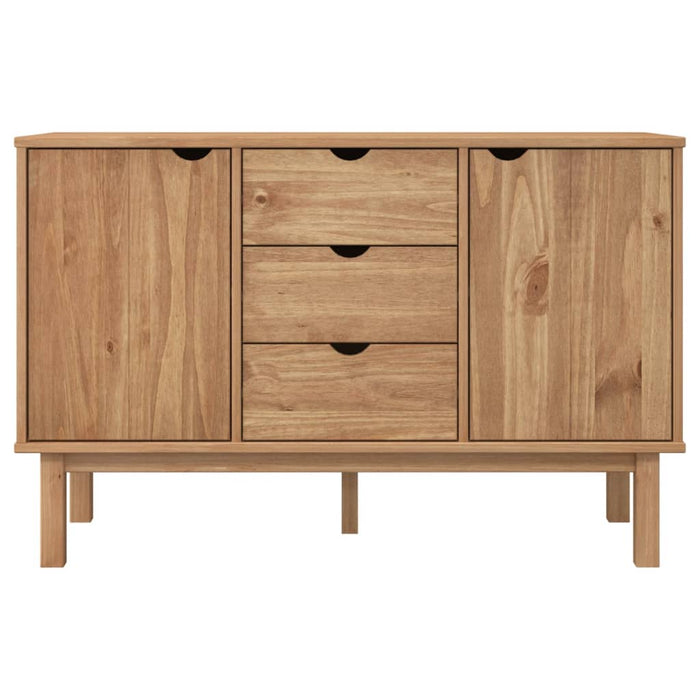 Credenza-Buffet-Armadio da cucina OTTA 113,5x43x73 cm in Legno Massello di Pino